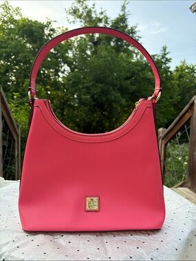 Dooney & Bourke Bubblegum Pink Leather Shoulder Bag